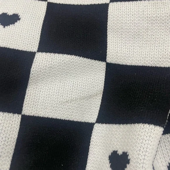 Kuromi Checkered Cardigan with Heart Details - Picture 4 of 4